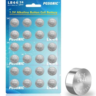 PGSONIC LR44 Battery (24pcs) Good for Laser Pointers, Calculators, RC Cars, Wrist Watches, Step Counters, Hearing Aids, Blood Glucose...