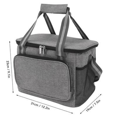 Gray Insulated Grocery Bags, Beach Cooler Bags Insulated Camping Food Storage Insulated Cooler Bag Thermal Bag for Outdoors