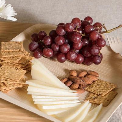Eco-gecko 10" Square Palm Leaf Plates – 100 Disposable Eco-Friendly Party Plates