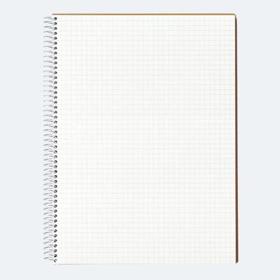 Maruman SPIRAL NOTE BASIC, 7.05 x 9.92 inches (B5) when detached, 5mm grid, 80 Sheets (N246ES)