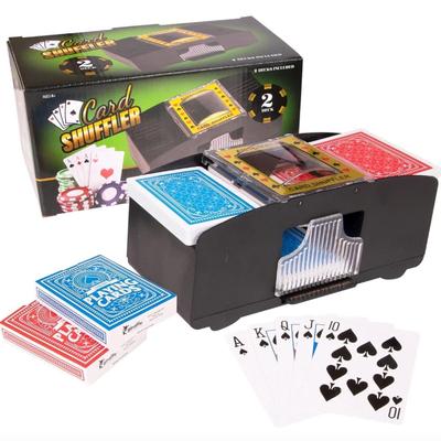 Automatic Battery Operated Card Shuffler w/2 Standard Size Cards Decks Brand New