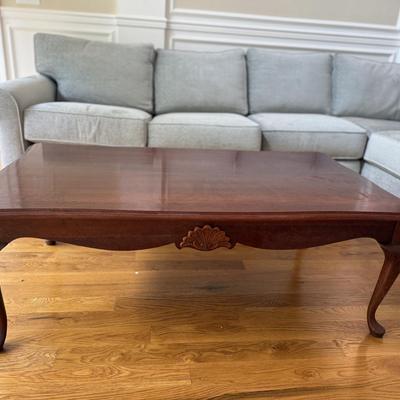Solid wood Queen Ann style coffee table