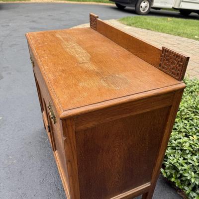 Antique oak washstand
