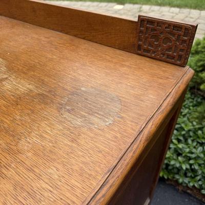 Antique oak washstand