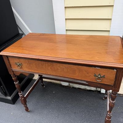 Gorgeous one drawer table/desk on casters