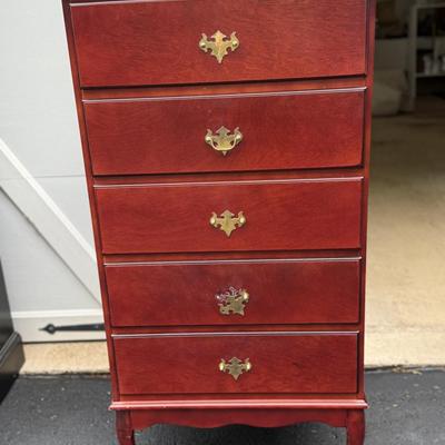 Five drawer cherry lingerie chest