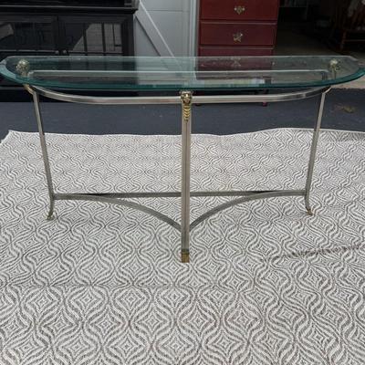 Hollywood regency style demilune table