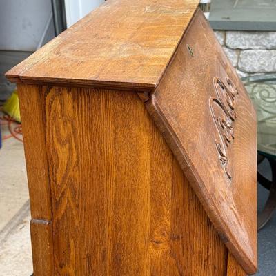 Antique oak secretary desk