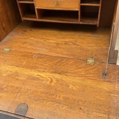Antique oak secretary desk