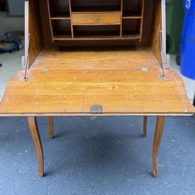 Antique oak secretary desk
