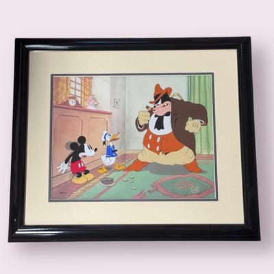 “Moving Day - Mickey Mouse, Donald Duck, and Pete” Walt Disney Cel from Disney's Villains Portfolio Volume I (2-DZ)