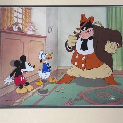 “Moving Day - Mickey Mouse, Donald Duck, and Pete” Walt Disney Cel from Disney's Villains Portfolio Volume I (2-DZ)