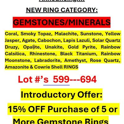 NEW RING CATEGORY -- GEMSTONES