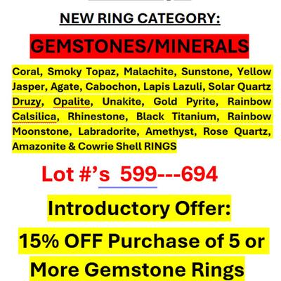 NEW RING CATEGORY -- GEMSTONES