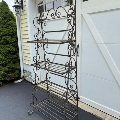Vintage metal bakers rack