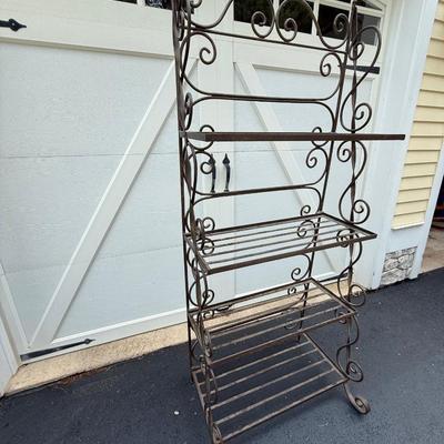 Vintage metal bakers rack