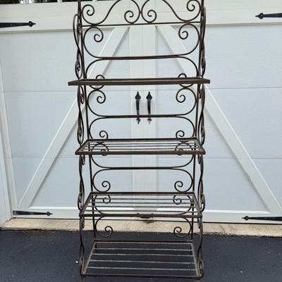 Vintage metal bakers rack