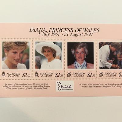 Solomon Islands Diana Princess of Wales commemorative stamp set