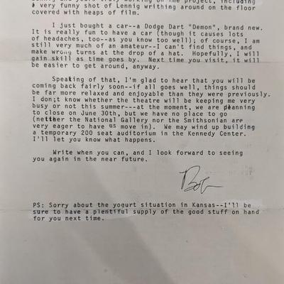Robert Gitt Signed Letter