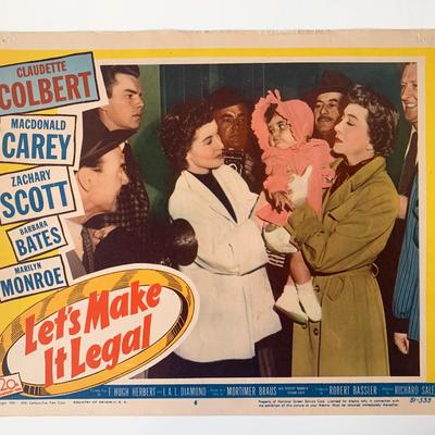 Let's Make It Legal original 1951 vintage lobby card