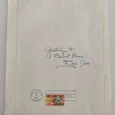 Billie Dove signed page