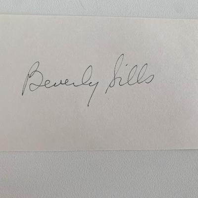 Opera singer Beverly Sills original signature