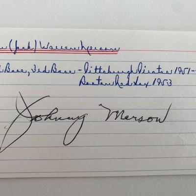 Johnny Merson original signature