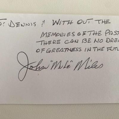 John "Mule" Miles original signature
