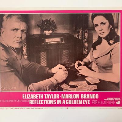 Reflections in a Golden Eye original 1967 vintage lobby card