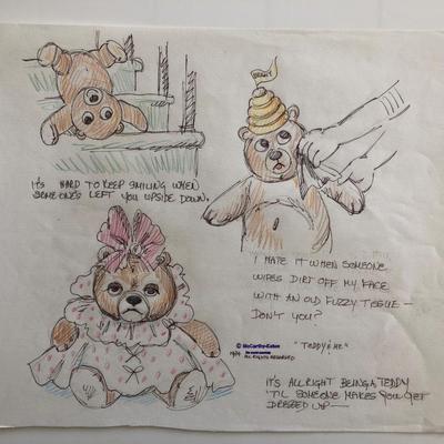 McCarthy-Eaton Original Teddy & Me Art - 1984