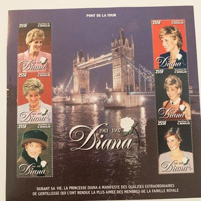 Pont De La Tour Diana Princess of Wales commemorative stamp set