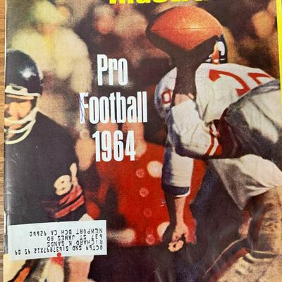 Sports Illustrated Magazine Pro Football 1964 Issue