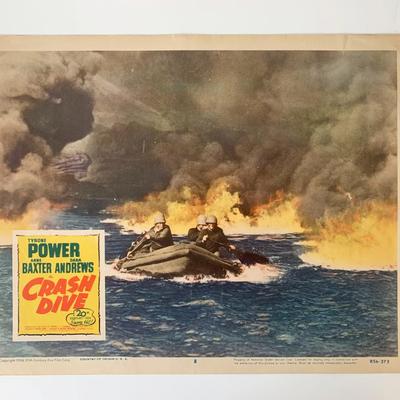 Crash Dive original 1956R vintage lobby card