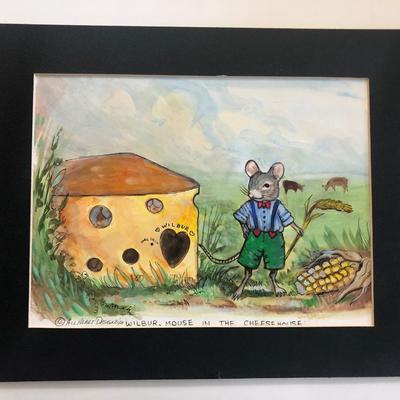 Wilbur - Mouse in the Cheeshouse - All Heart Designs Original Art