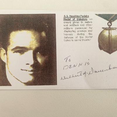 Delbert Dauenbaugh signed card