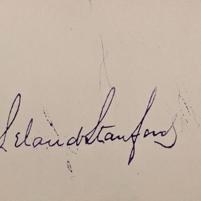 Leland Stanford original signature