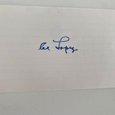 LPGA Golfer Lee Lopez original signature