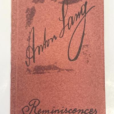 Anton Lang signed Reminiscences play