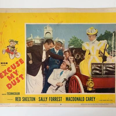 Excuse My Dust original 1951 vintage lobby card