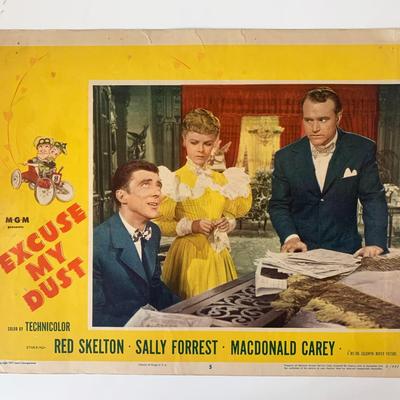 Excuse My Dust original 1951 vintage lobby card