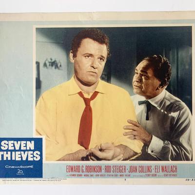 Seven Thieves original 1959 vintage lobby card
