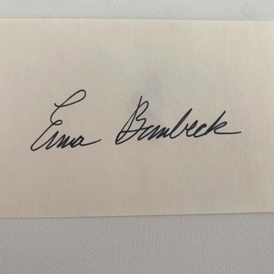 Erma Bombeer signature cut