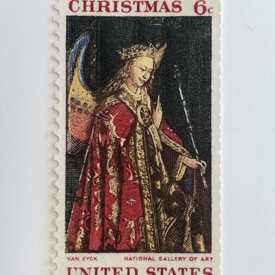 1968 6c Christmas Angel Gabriel, Jan van Eyck Stamp