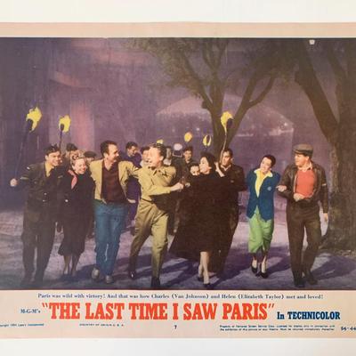The Last Time I Saw Paris original 1954 vintage lobby card