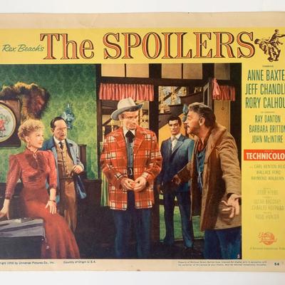 The Spoilers original 1956 vintage lobby card