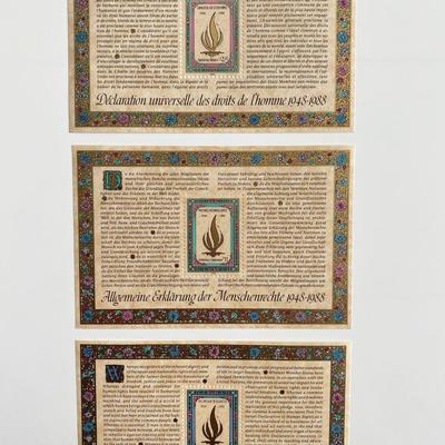 1988 United Nations set of 3 stamps