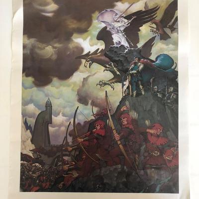 Lord of the Rings Battle Before the Gate Original Vintage Art Print - 1976