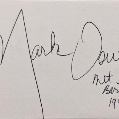 Met Baritone Mark Oswald original signature