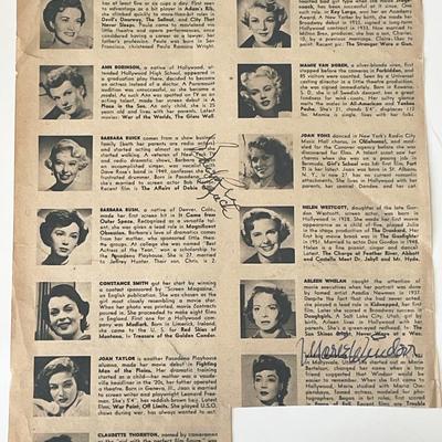The Killing Marie Windsor signed magazine page
