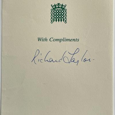 Member of Parliament Richard Lalor signed note